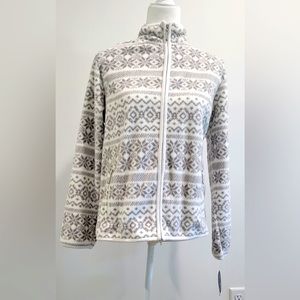 NWT Karen Scott snowflake Zeroproof fleece jacket - Size Small
